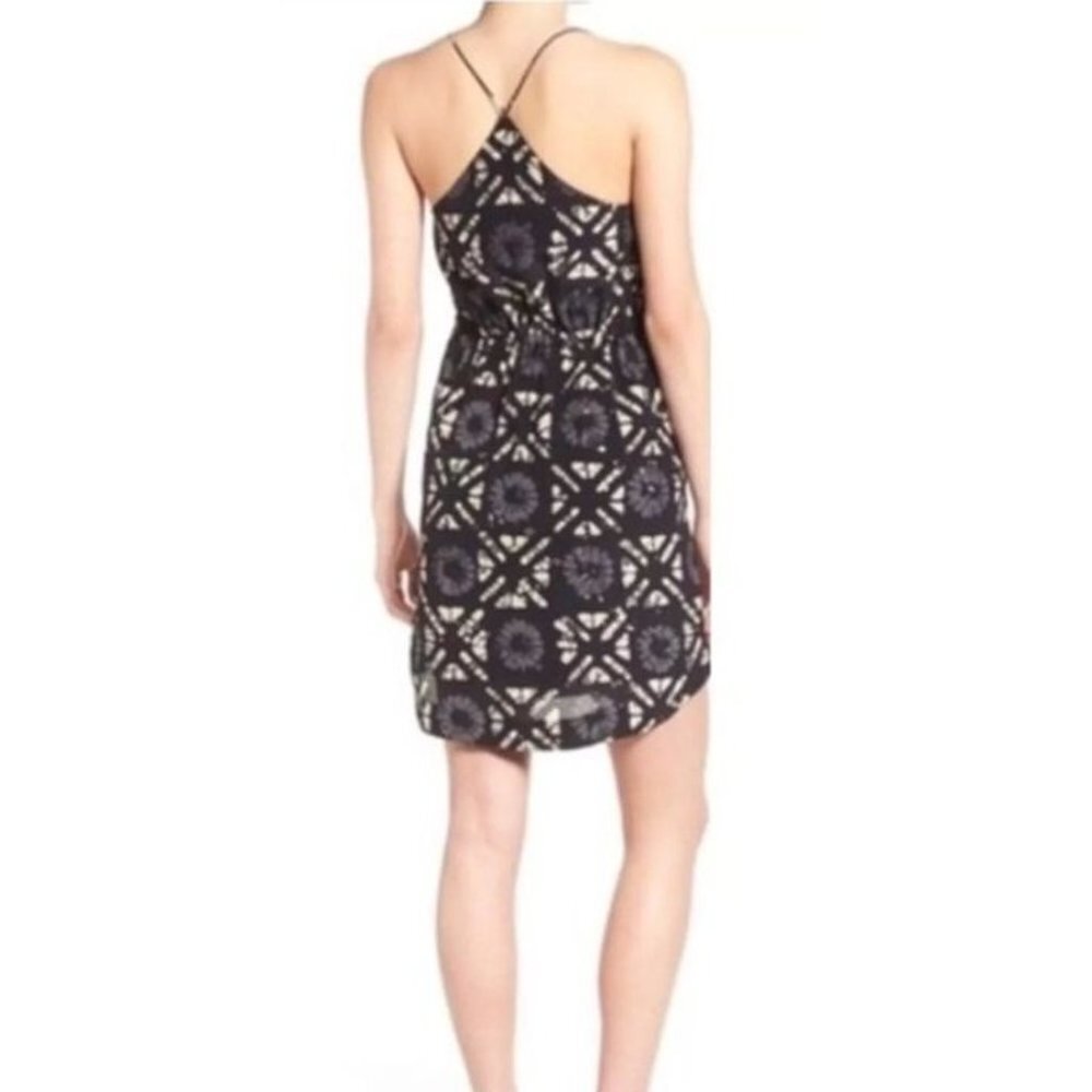 Madewell Black 100% Silk Medallion Spaghetti Strap Racer Back Sundress 2 - Picture 2 of 7